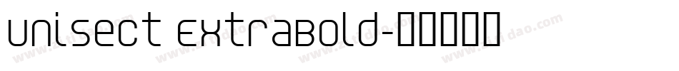 Unisect ExtraBold字体转换